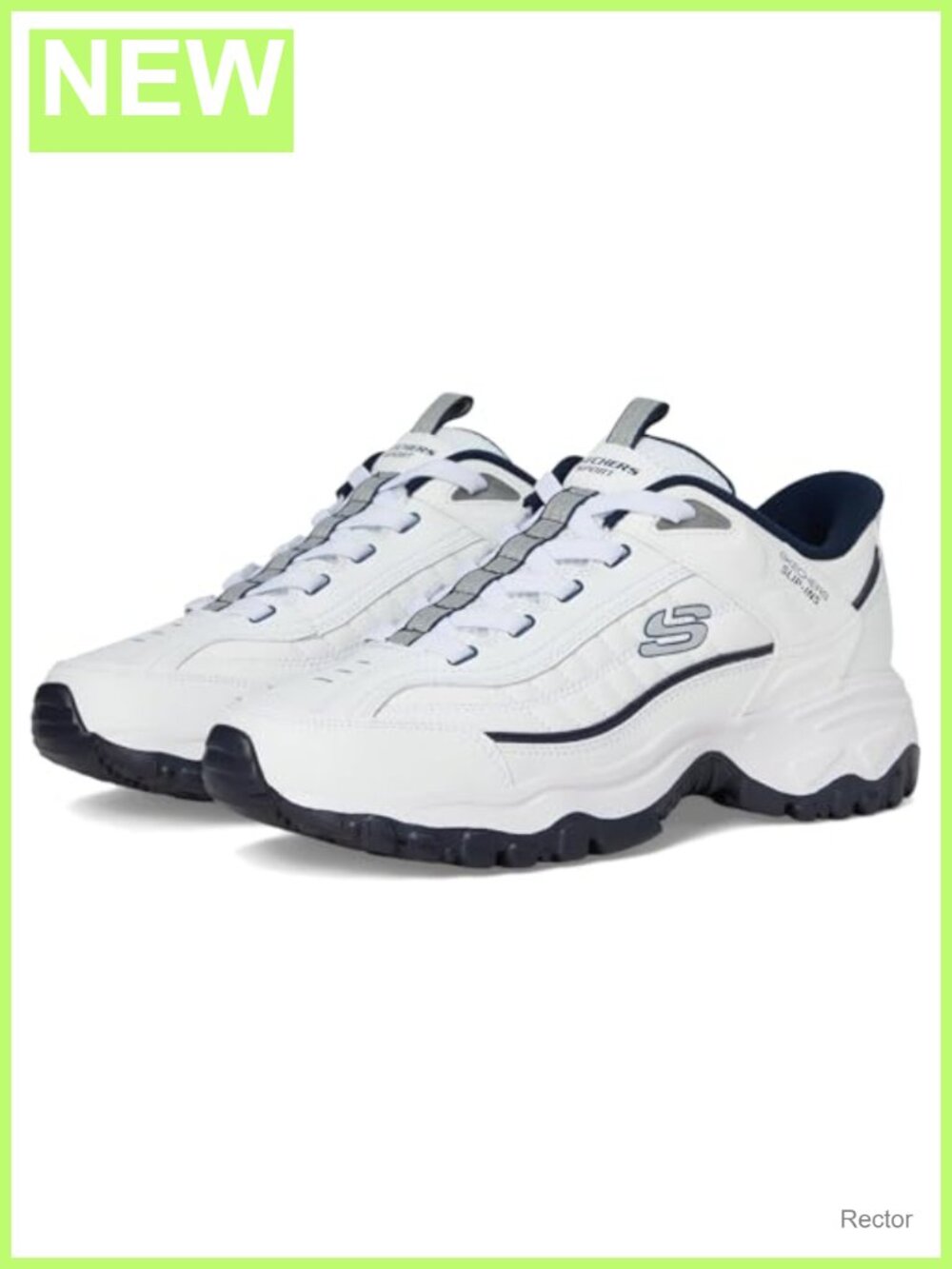 Men's Slip-on Athletic Sneakers Hands-Free Bungee Lace Leather